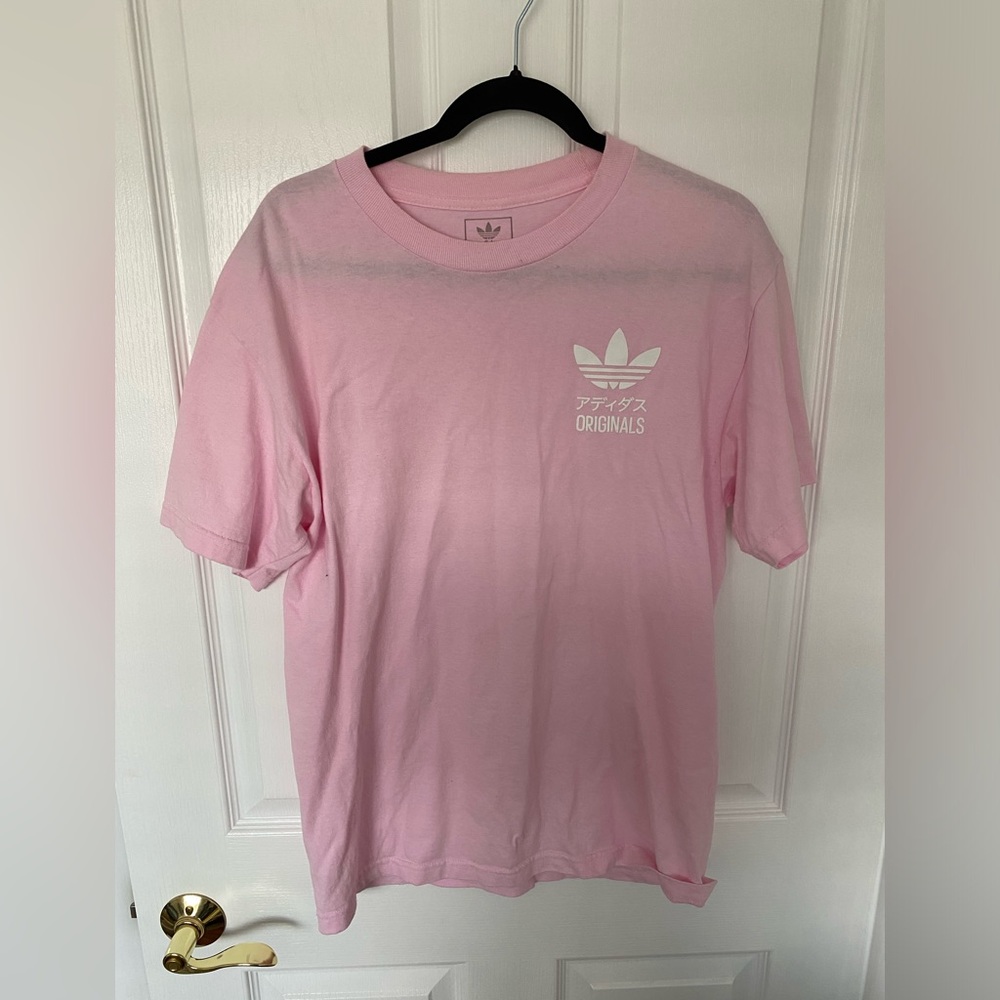 Adidas light pink t shirt size medium